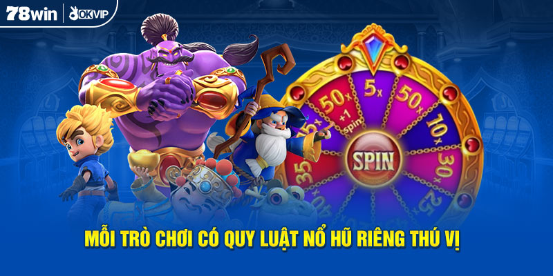 Mỗi trò chơi có quy luật nổ hũ riêng thú vị